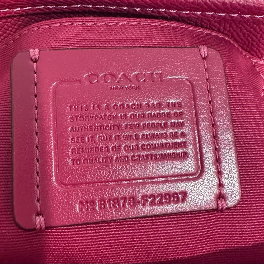 Coach Mini Hot Cerise (Cherry) Bag - Picture 5 of 7